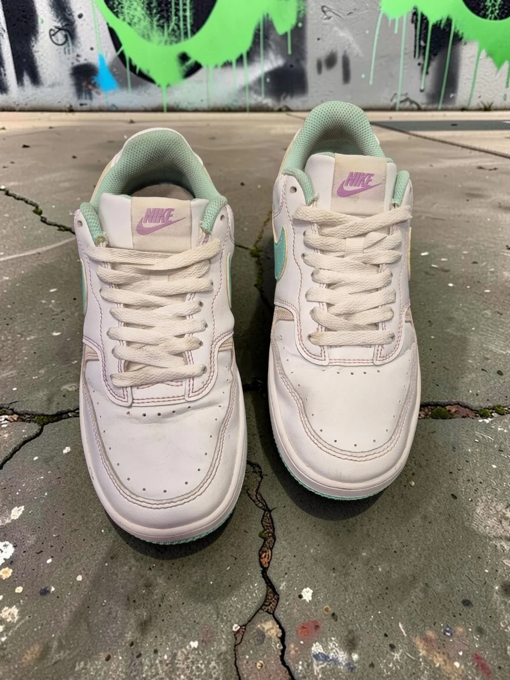 Nike Women's Low-Top Sneakers in Mint and Lavender